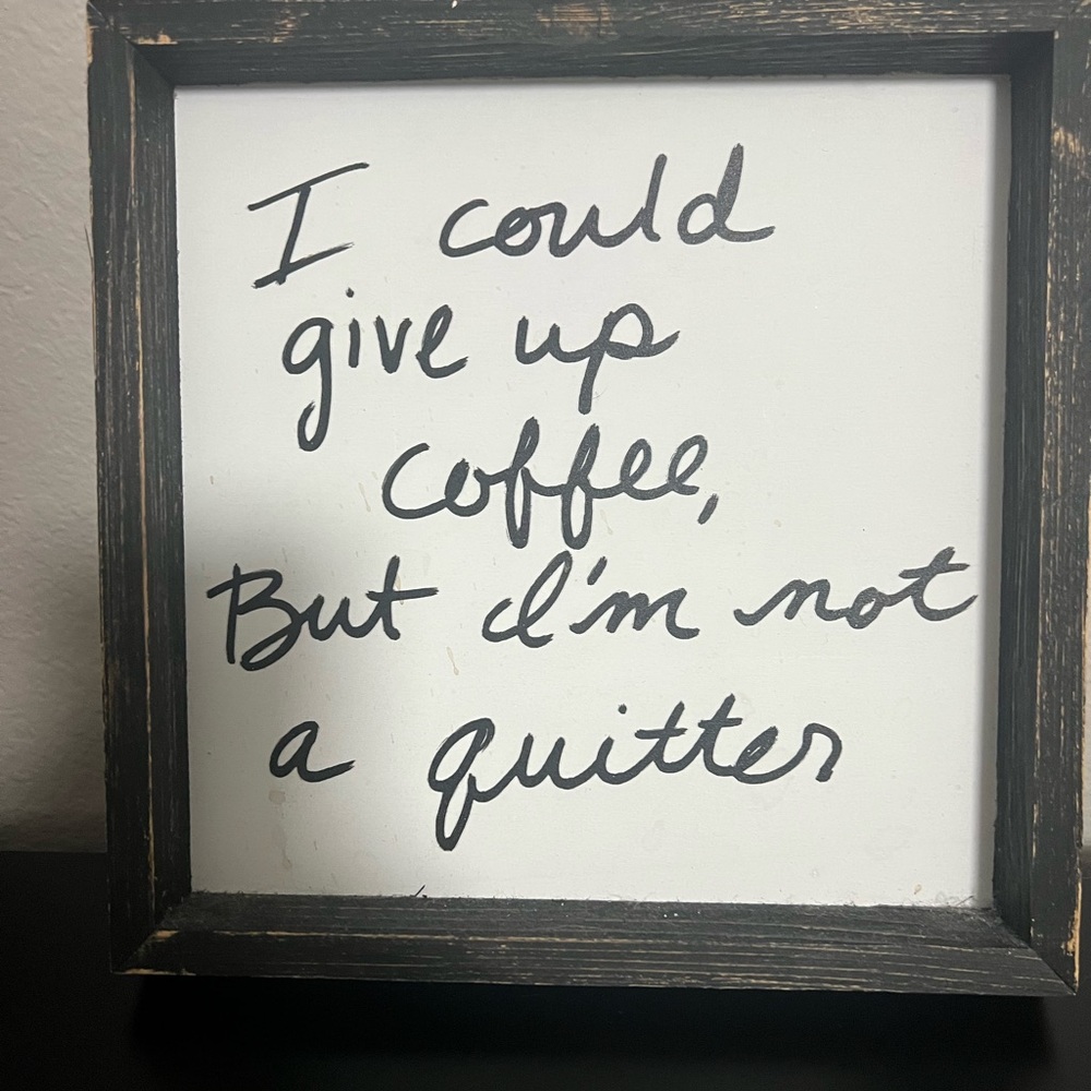Cute coffee wooden frame